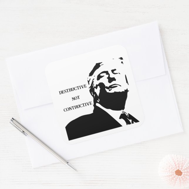 Trump/Destructive Not Constructive Sticker (Umschlag)
