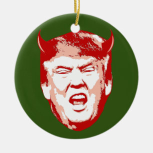 Trump Devil Head - Anti-Trump - Keramik Ornament