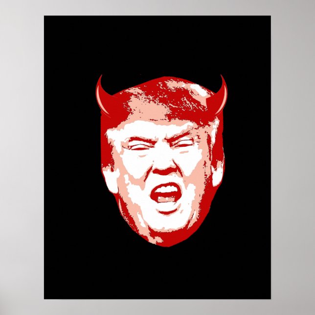 Trump Devil Head - Anti-Trump - Poster (Vorne)
