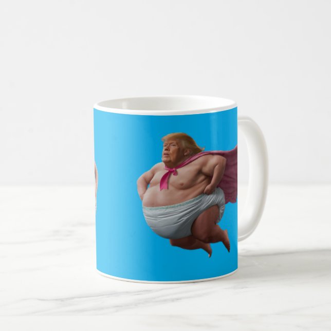 Trump Diaper Man Mug Kaffeetasse (VorderseiteRechts)