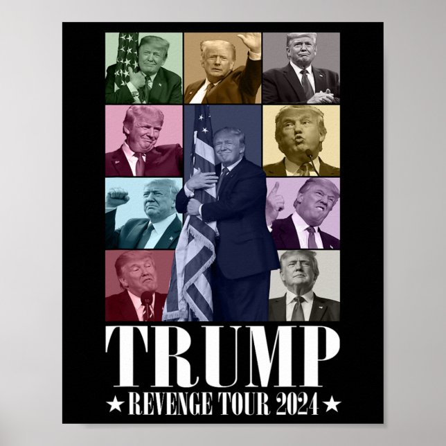 Trump Die Rache Tour 2024 Funny Poster (Vorne)