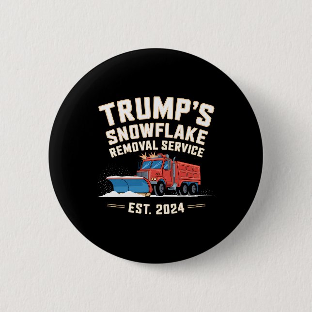 Trump - Dienst zur Entfernung von Schneeflocken 1 Button (Vorderseite)