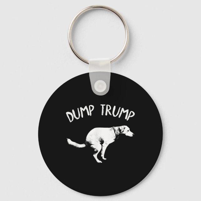 Trump Dog Kackend Schlüsselanhänger (Vorderseite)