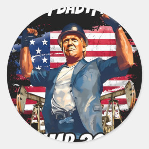 Trump Drill Baby Drill Trump 2024 Runder Aufkleber