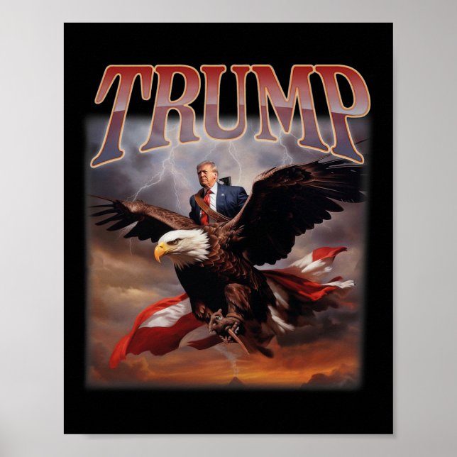 Trump Eagle US-Präsident 2024 nimmt Amerika zurück Poster (Vorne)