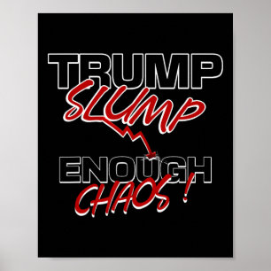 Trump Einbruch genug Chaos ruiniert Wirtschaft Mär Poster