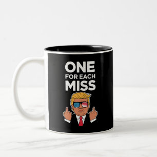 Trump Eins für jeden Fehler Zweifarbige Tasse