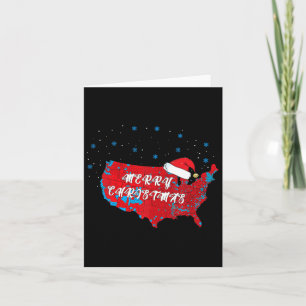 Trump Election Map Frohe Weihnachts-Weihnachtsmann Karte