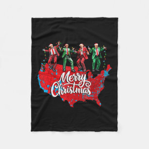 Trump Election Map Frohe Weihnachtsfeiertag Santa Fleecedecke