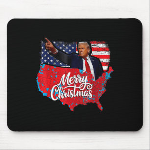 Trump Election Map Frohe Weihnachtsfeiertag Santa  Mousepad