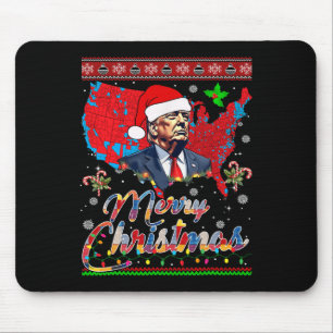 Trump Election Map Frohe Weihnachtsfeiertag Santa Mousepad
