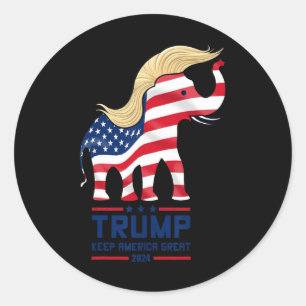 Trump Elefant Republikaner Keep America Great Wähl Runder Aufkleber