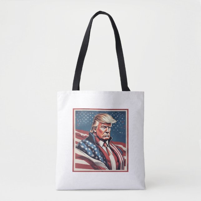 Trump Epic American Flag Tote Bag (Vorderseite)