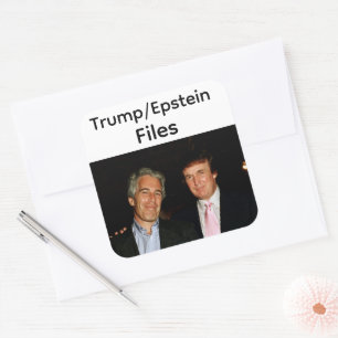 Trump/Epstein-Akten-Aufkleber Quadratischer Aufkleber