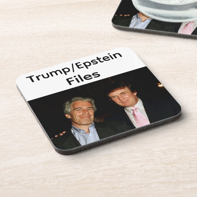 Trump/Epstein-Akten Getränkuntersetzer Getränkeuntersetzer (Linke Seite)