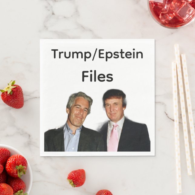 Trump/Epstein-Akten Papiernapkin Serviette (Beispiel)