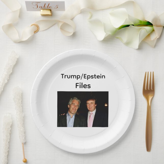 Trump/Epstein-Akten Papierplatte Pappteller (Hochzeit)
