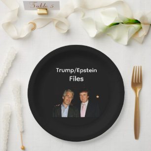 Trump/Epstein-Akten Papierplatte Pappteller