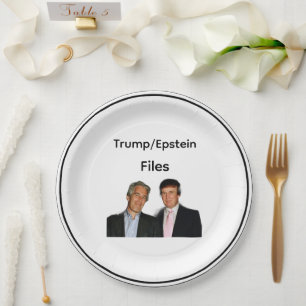 Trump/Epstein Akten Papierplatte Pappteller