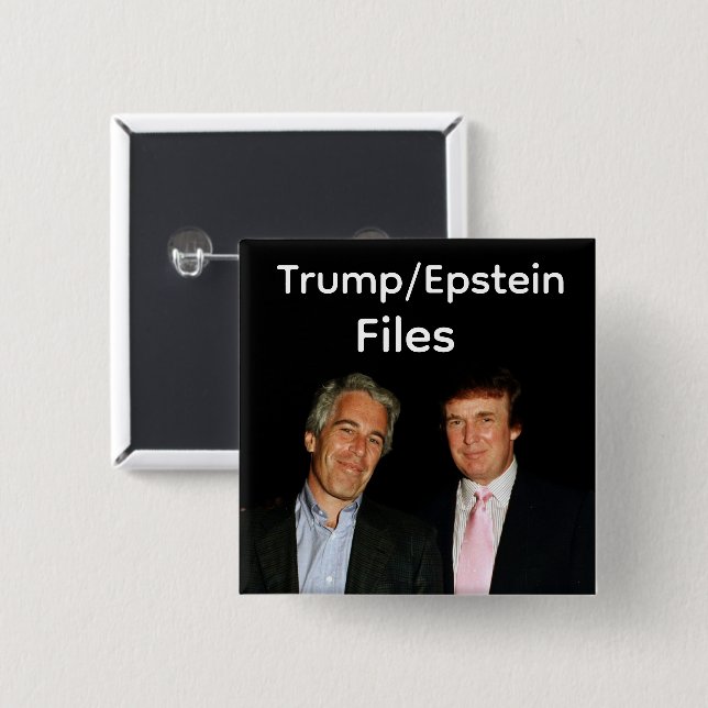 Trump/Epstein-Dateien-Schaltfläche Button (Vorne & Hinten)