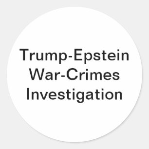 Trump-Epstein Iran Kriegsverbrechen Hankamer Artju Runder Aufkleber