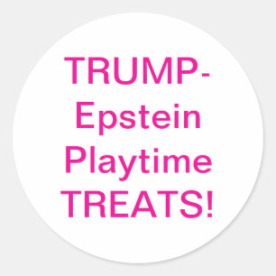 Trump-Epstein Spielzeit Leckerlis Hankamer Artjunk Runder Aufkleber