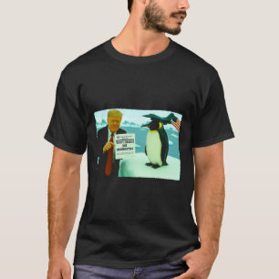 Trump erhebt Zoll auf Pinguin Ironische Politik M T-Shirt