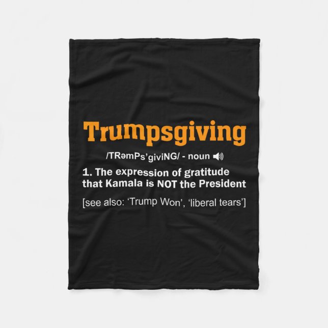 Trump-Erntedank Gewinner des Funny Turkey Day Fleecedecke (Vorderseite)