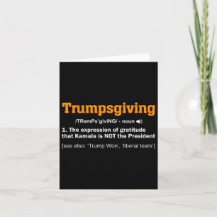 Trump-Erntedank Gewinner des Funny Turkey Day Karte