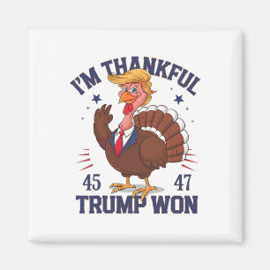 Trump Erntedank Ich bin dankbar Trump gewinnt 6 Magnet