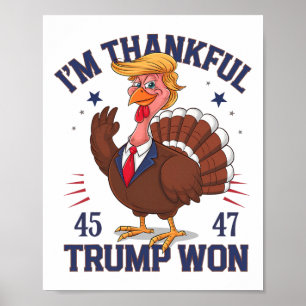 Trump Erntedank Ich bin dankbar Trump gewinnt 6 Poster
