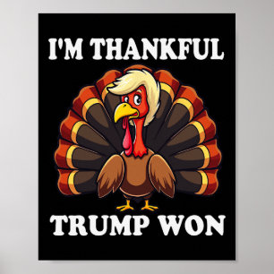 Trump Erntedank Ich bin dankbar Trump gewinnt Herb Poster