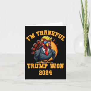 Trump Erntedank Ich bin dankbar Trump Won Karte