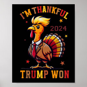 Trump-Erntedank - Ich bin Trump 2024 dankbar Poster