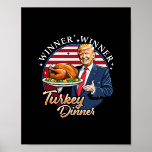 Trump Erntedankfest Humor Lustiger Trump Gewinner  Poster