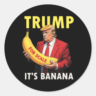 Trump Es ist Banana (für Maßstab) Starship Funny 1 Runder Aufkleber