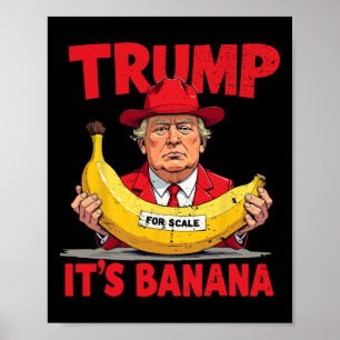 Trump Es ist Banana (für Maßstäbe) Funny Meme Poster