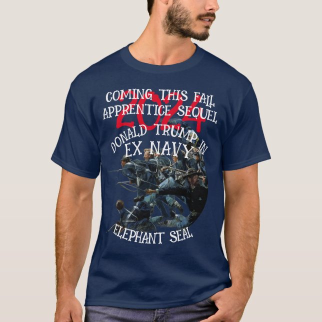 Trump Ex Navy Elephant Seal POD FERAL PIG T-Shirt (Vorderseite)