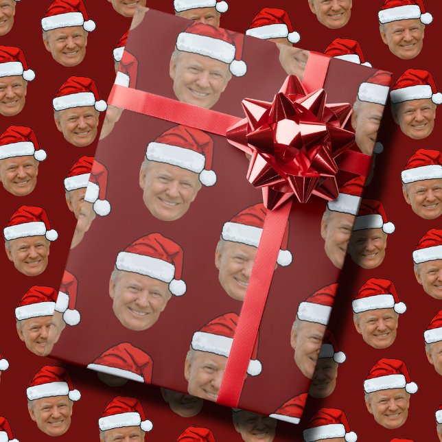 Trump Face Gift Wrap Geschenkpapier (Von Creator hochgeladen)