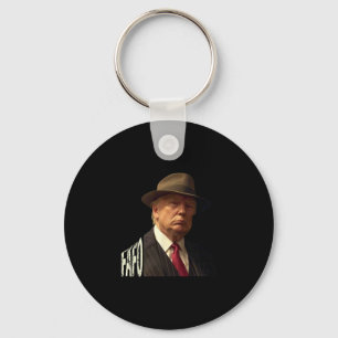 Trump Fafo Design Uni-Erwachsene Schwarz Humorvoll Schlüsselanhänger