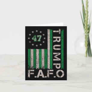 Trump Fafo F rund um die Flag St. Patricks Karte