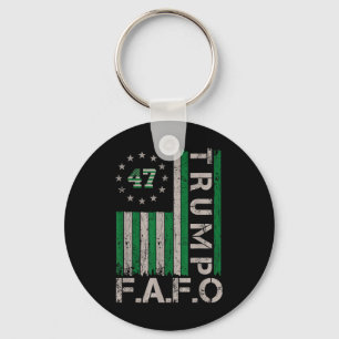 Trump Fafo F rund um die Flag St. Patricks Schlüsselanhänger