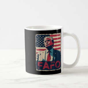Trump Fafo F rund um die Retro-Fahne Kaffeetasse