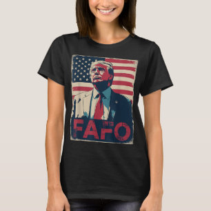 Trump Fafo F rund um die Retro-Fahne T-Shirt