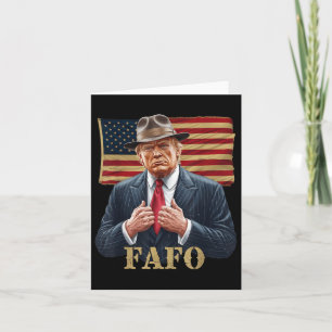 Trump Fafo F rund um die Vintage US-Flagge Karte