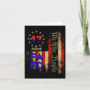 Trump Fafo F rund um die Vintage US-Flagge Karte