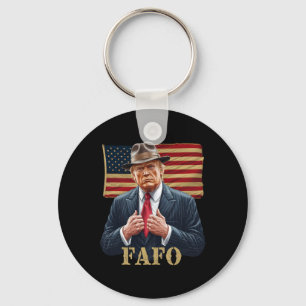 Trump Fafo F rund um die Vintage US-Flagge Schlüsselanhänger