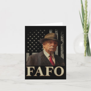 Trump Fafo, Funny Fafo Trump, amerikanische Flagge Karte