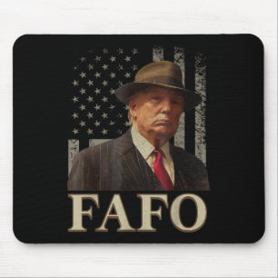 Trump Fafo, Funny Fafo Trump, amerikanische Flagge Mousepad