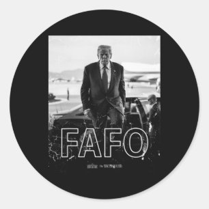 Trump Fafo Lustig Fafo Trump Präsident Trump Runder Aufkleber